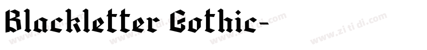 Blackletter Gothic字体转换